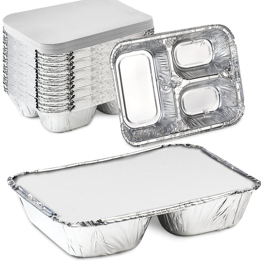 Lids For Foil 3-Compartment Tray