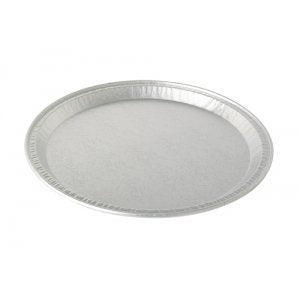 12" Round Foil Embossed Platter Silver